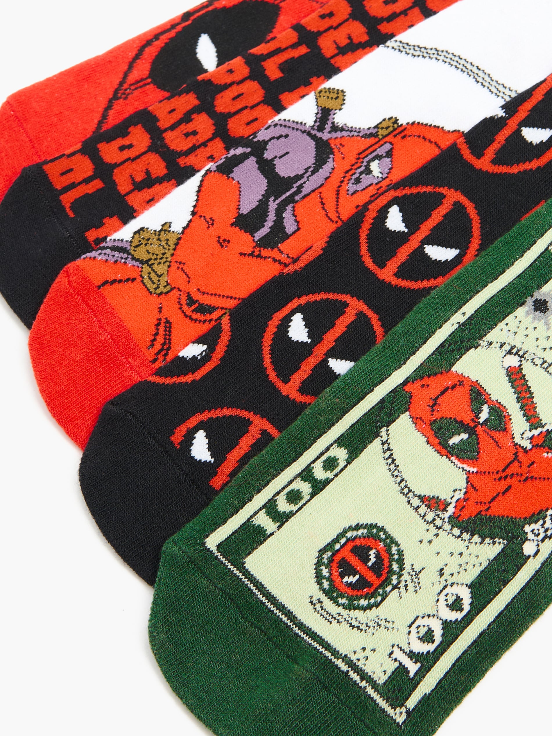 5 pack kolorowych skarpet Deadpool