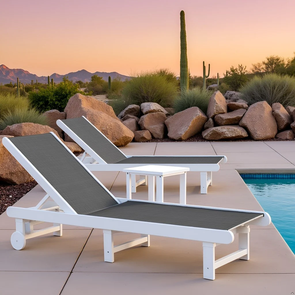 Venice HDPE Chaise Lounge, Set of 3 - Set of 3