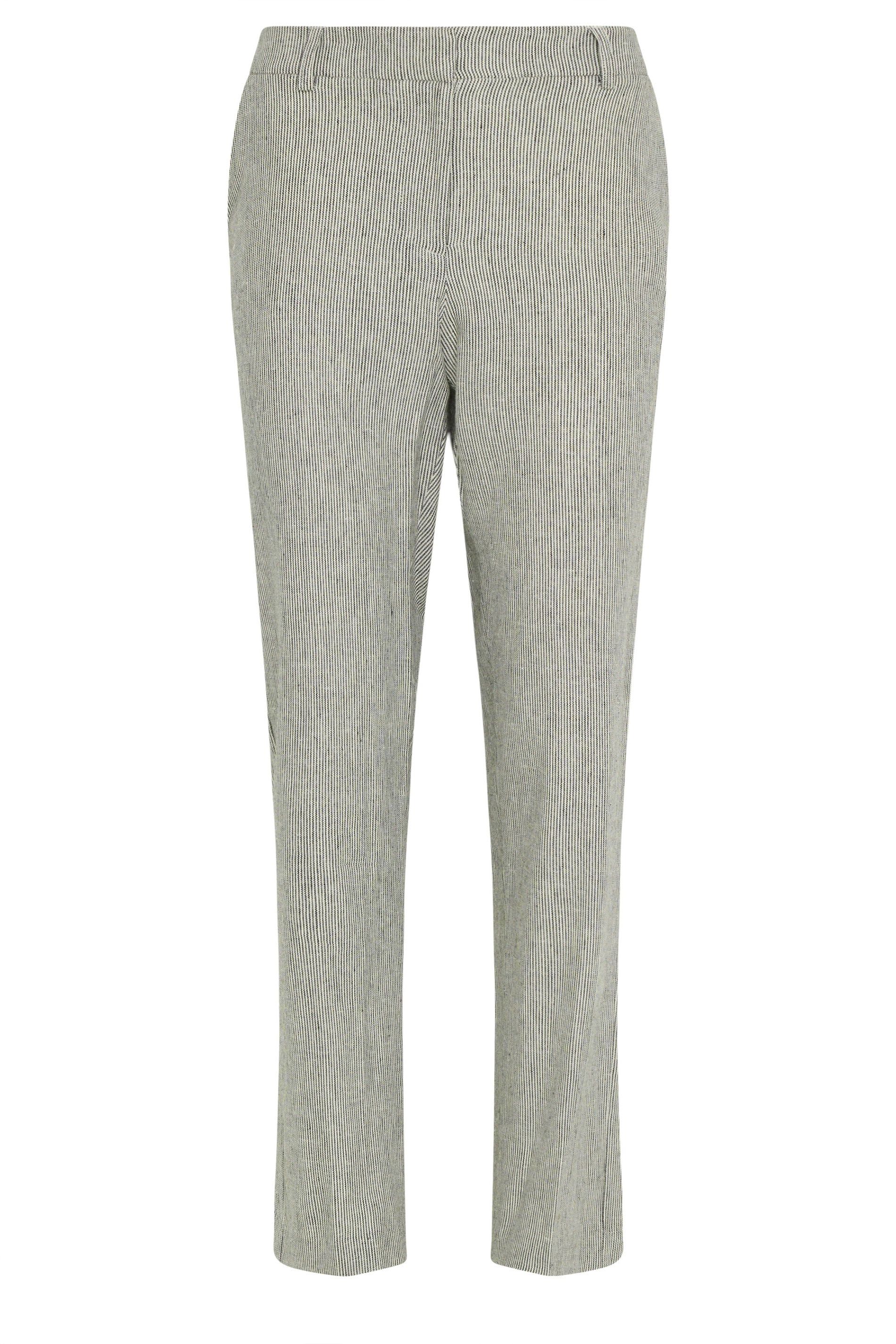 M&Co Stripe Tailored Linen Trousers