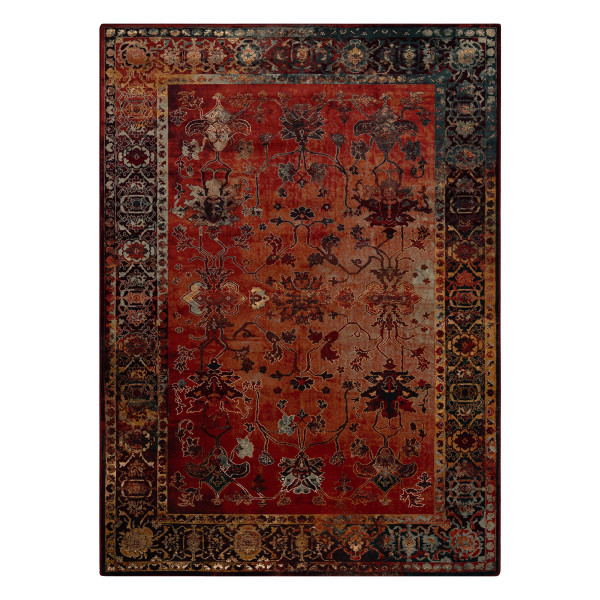 Dywan wełniany POLONIA BODRUM Ornament, ramka rubin 170x235 cm