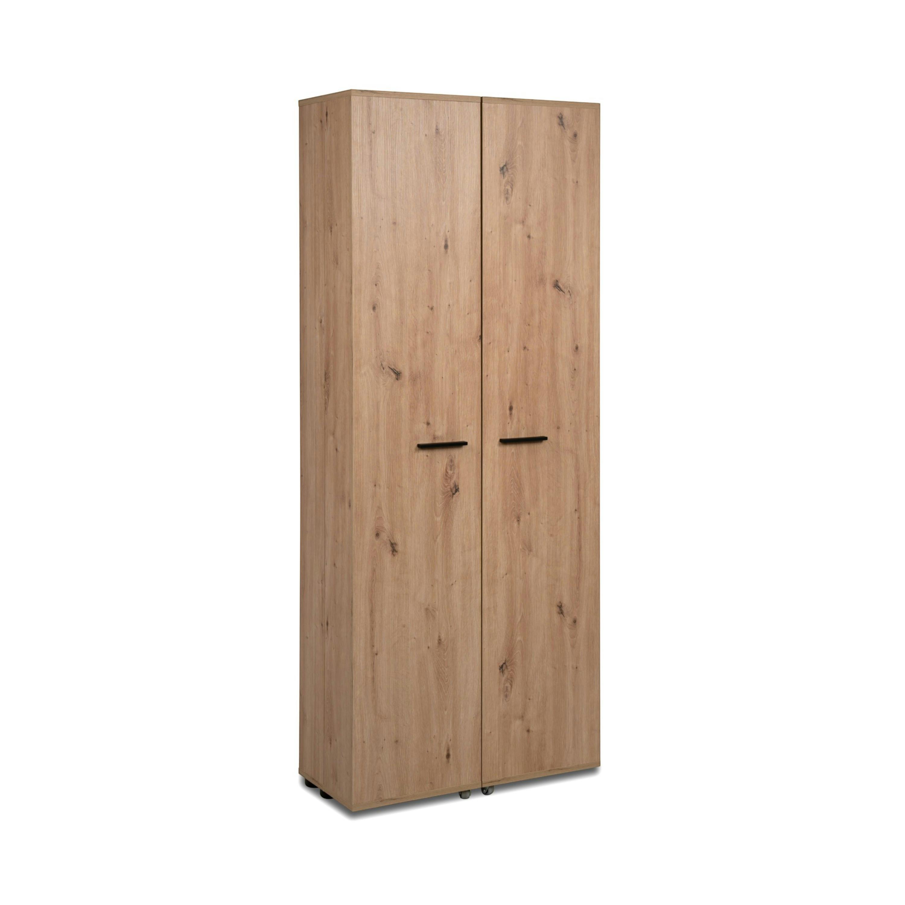 Meuble à chaussures haut décor bois 2 portes ALVA