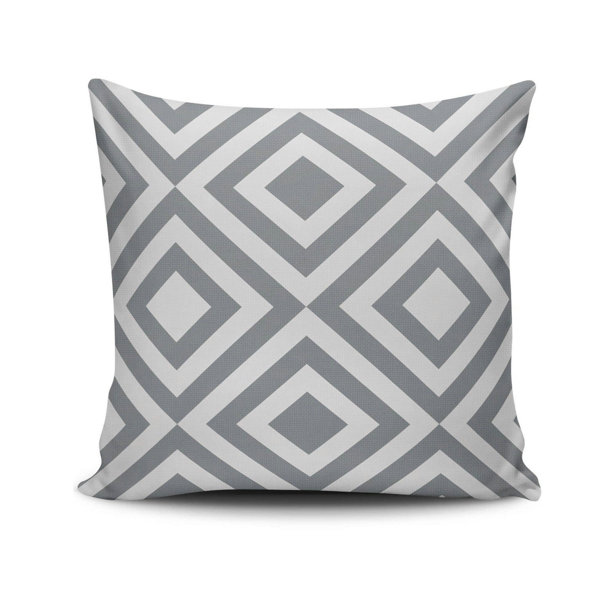 Coussin gris – motifs imbriqués IZMIR