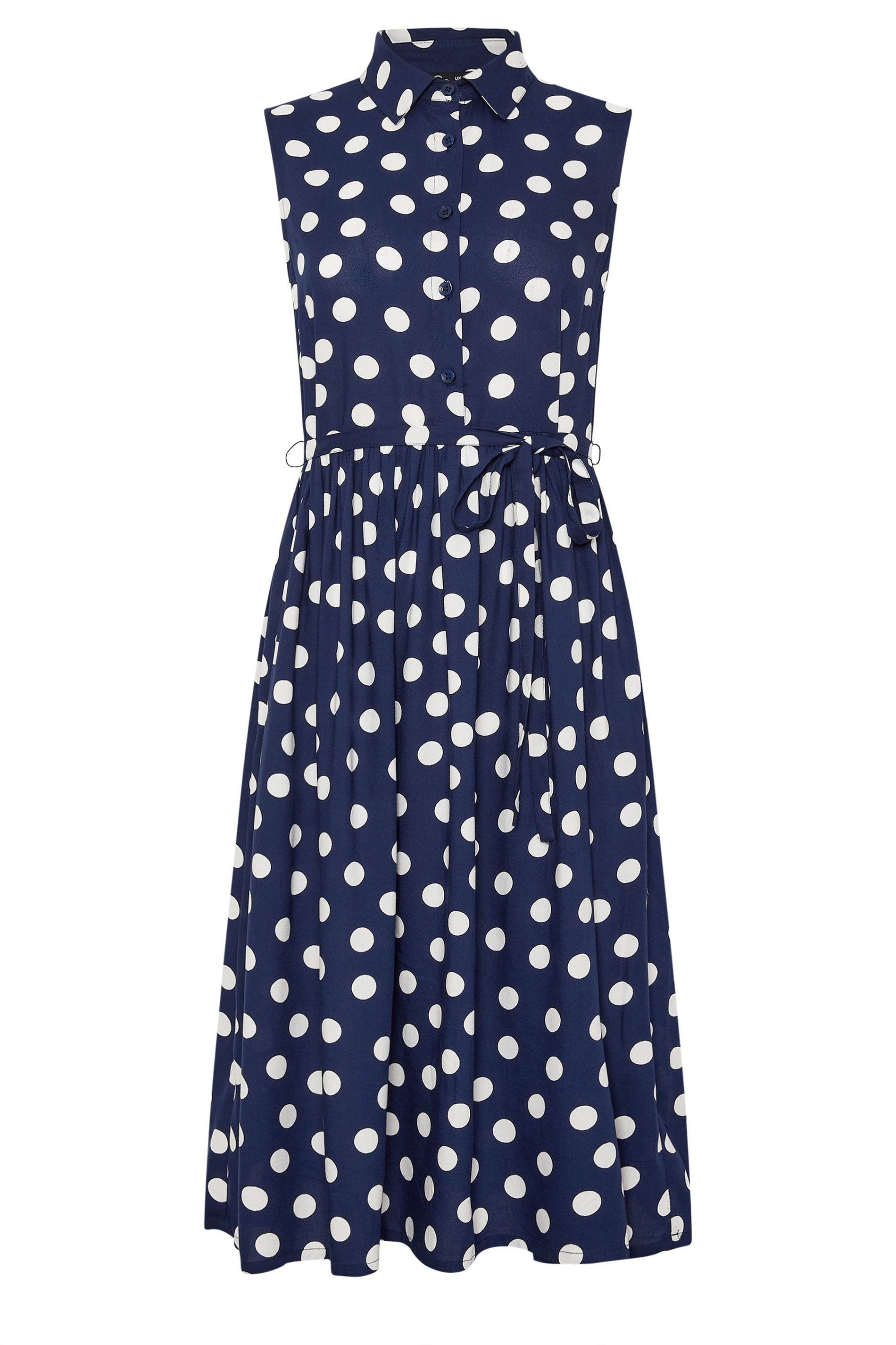 M&Co Petite Polka Dot Shirt Dress