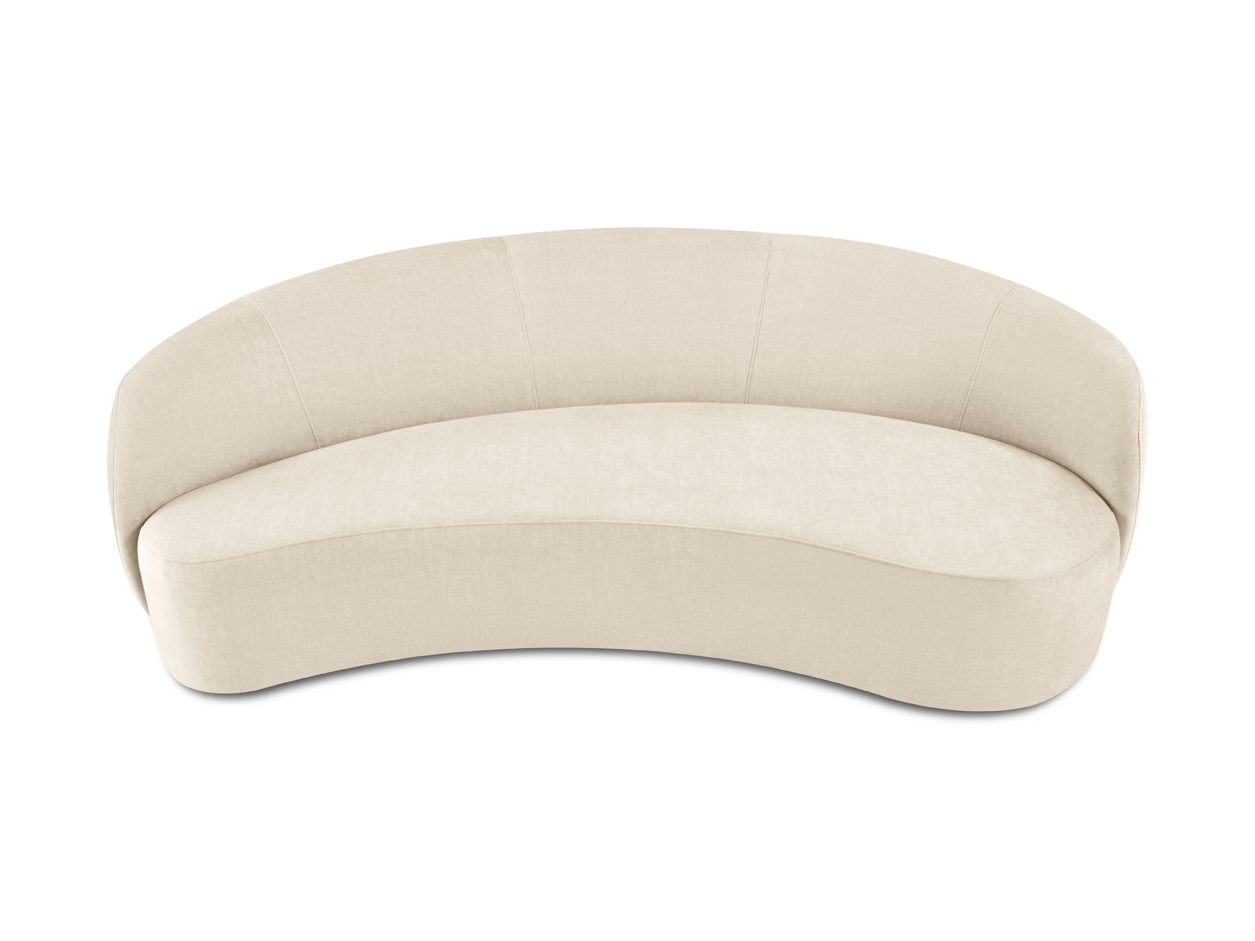 ALICE - Canapé 3 places en velours beige clair