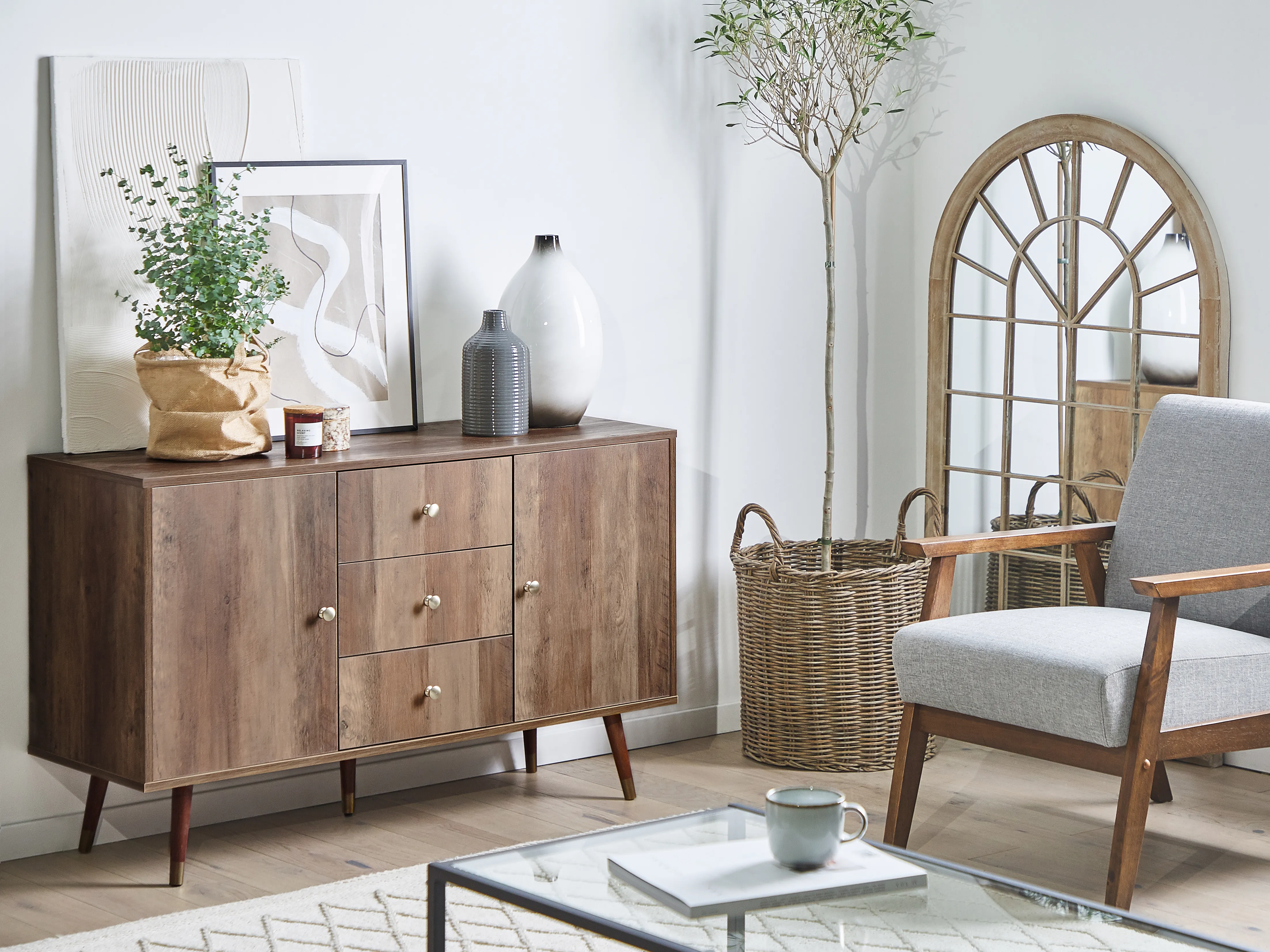 2 Door Sideboard ULIKA Dark Brown