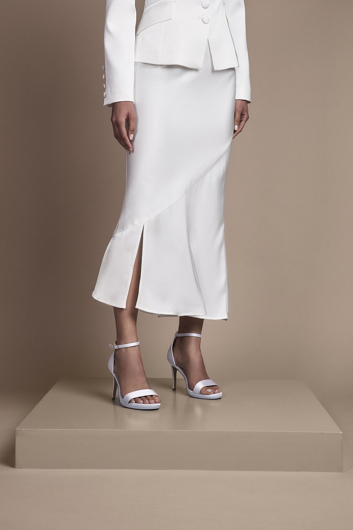 Coast Bridal Satin Detail Fitted Skirt
