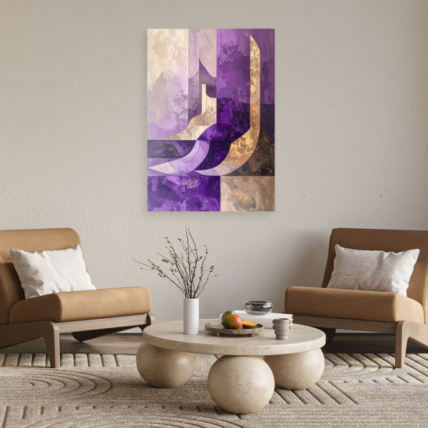 Obraz do salonu sypialni biura, Abstrakcja imitacja farby fioletowy 20x30