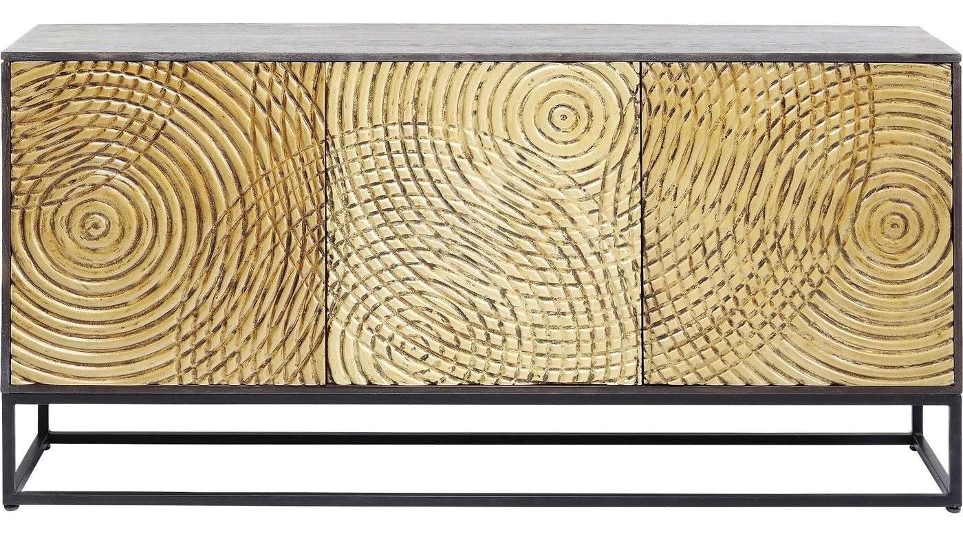 Kare Design Circulo Dressoir - B160 X D40 X H80 Cm - Hout - Zwart