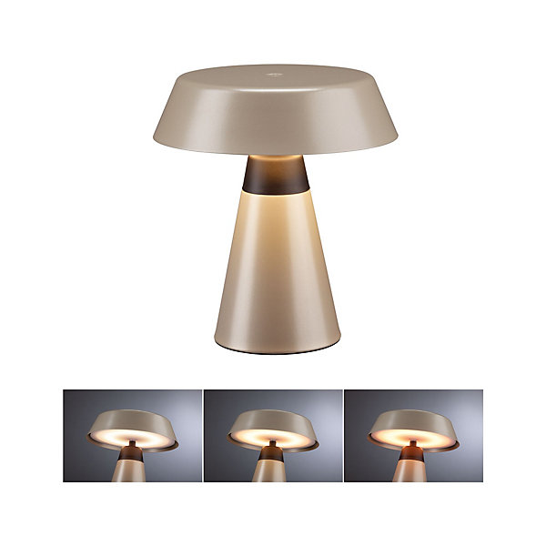 Luminaire rechargeable Lirox IP44 White Switch Champagne Noir