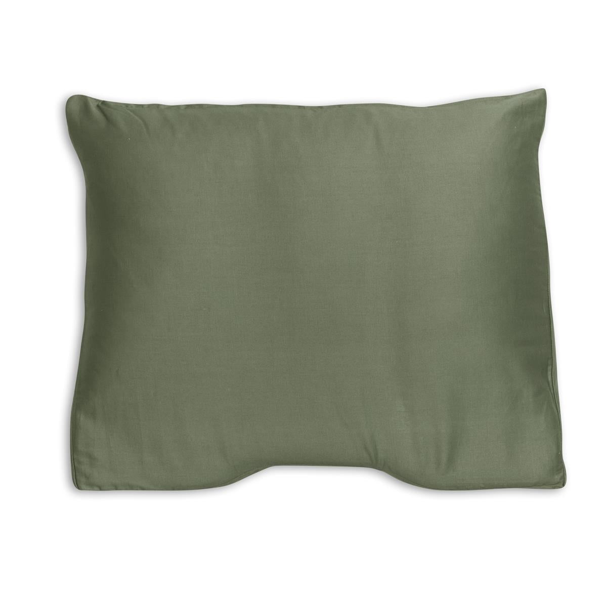 Silvana Support - Katoensatijn Kussensloop Schoudercontour voor kussen Blauw - 60 x 60/70 cm - Groen