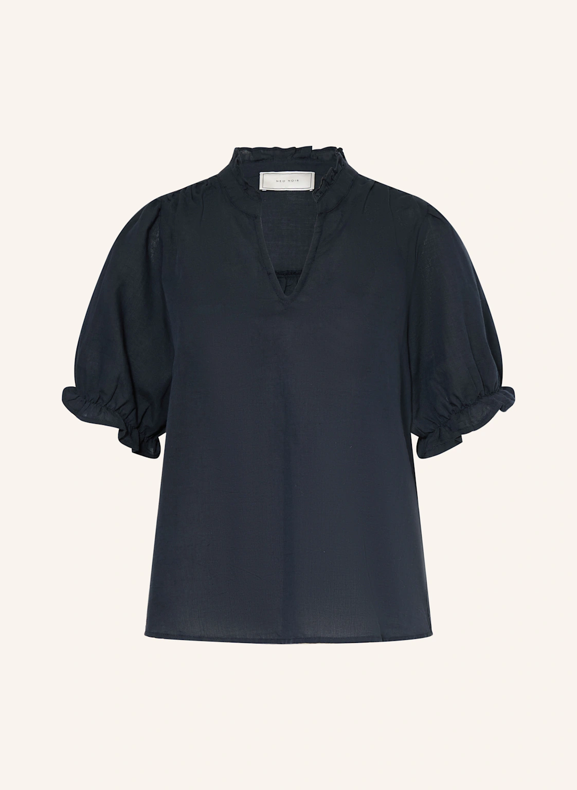 NEO NOIR Blusenshirt ODESA aus Leinen mit Rüschen
