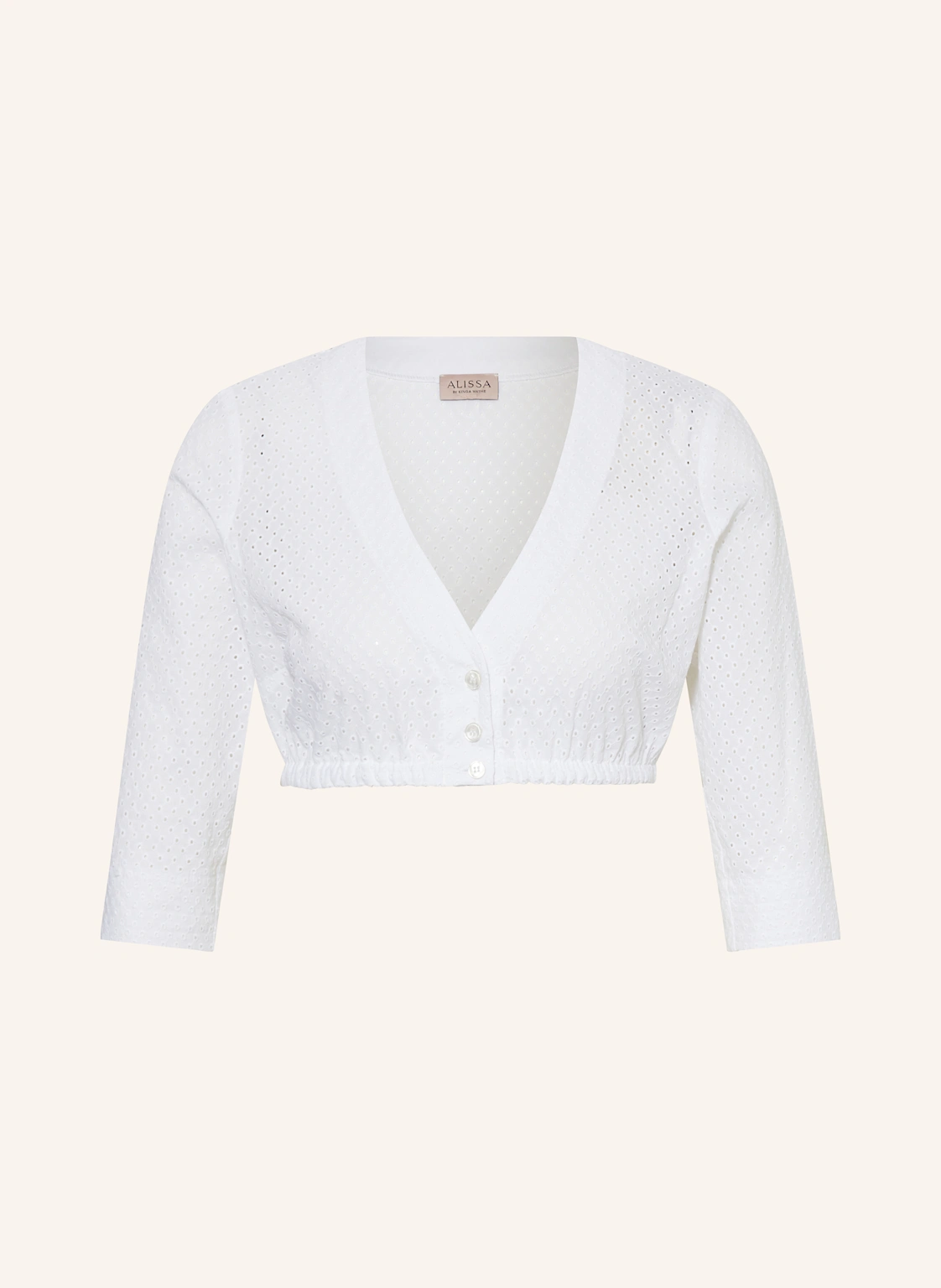 ALISSA BY KINGA MATHE Dirndlbluse ALISSA aus Lochspitze mit 3/4-Arm