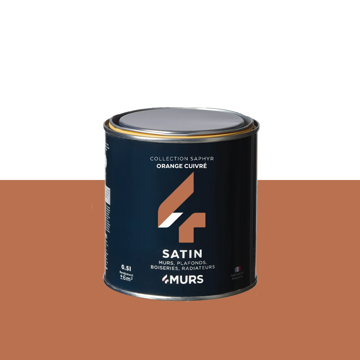 Saphyr Peinture Peinture orange cuivré Satiné 0,5 L