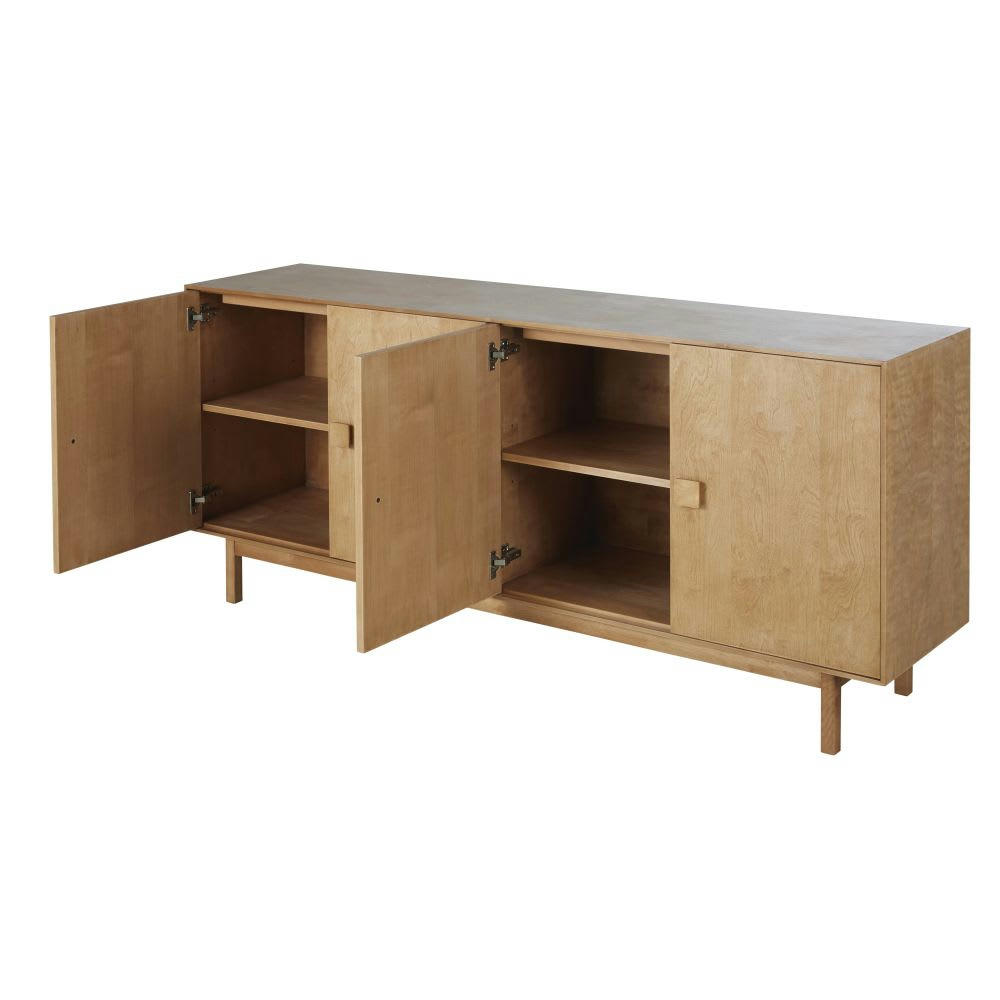 Perth - Buffet 4 portes en bois beige
