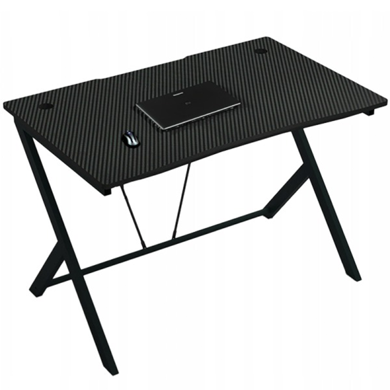 Biurko komputerowe nowoczesne czarne carbon 100 cm