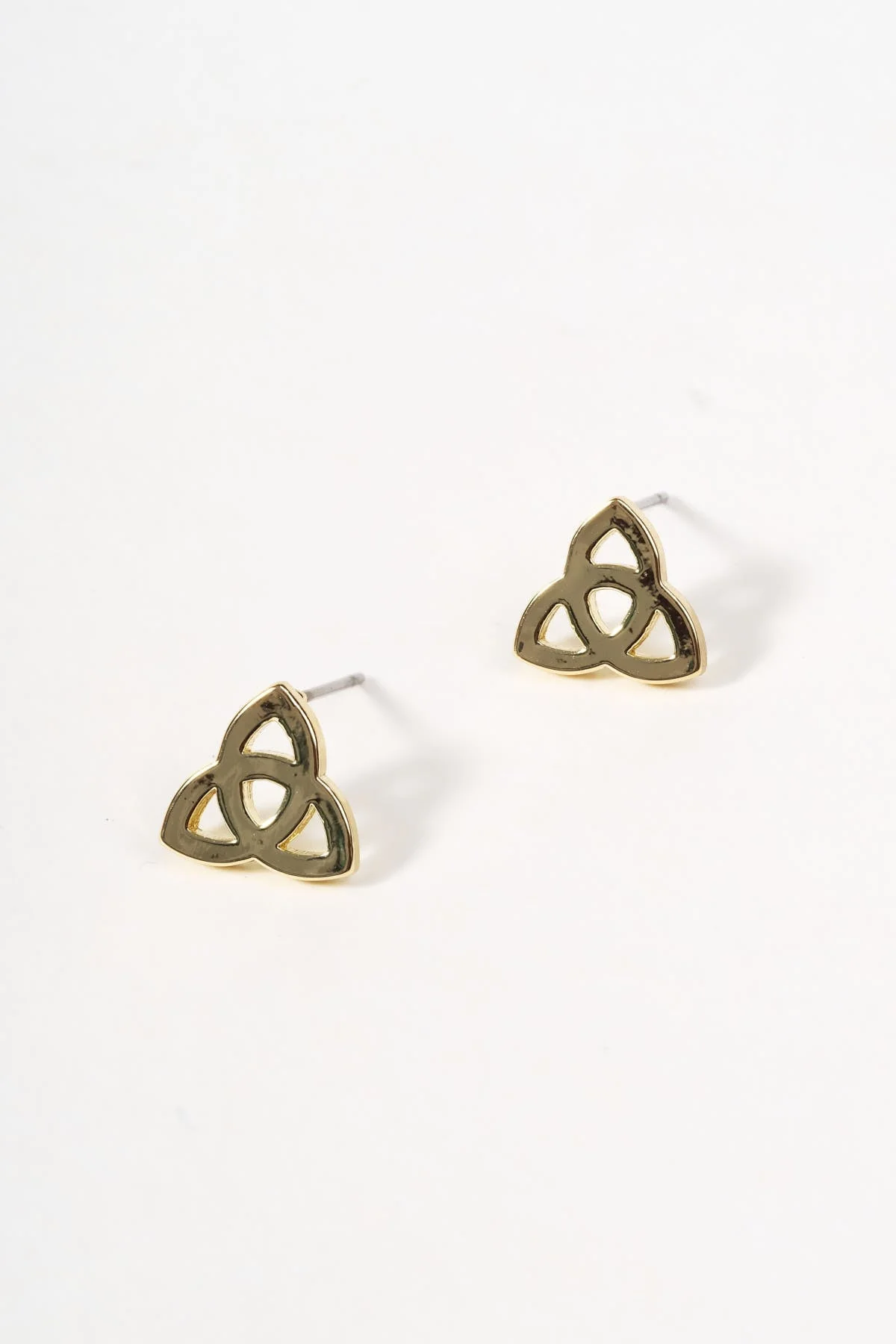 Gold Celtic Knot Stud Earrings
