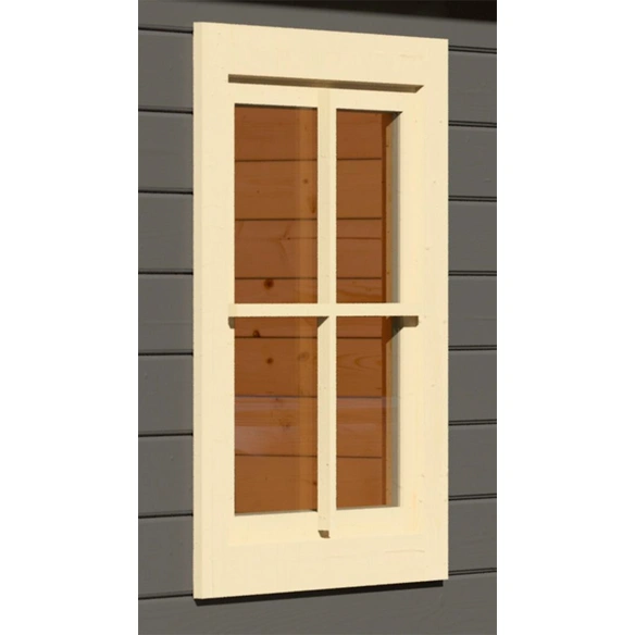 Fenster für Gartenhäuser »38 mm«, geeignet für 40 mm Holzwand, elfenbeinweiß