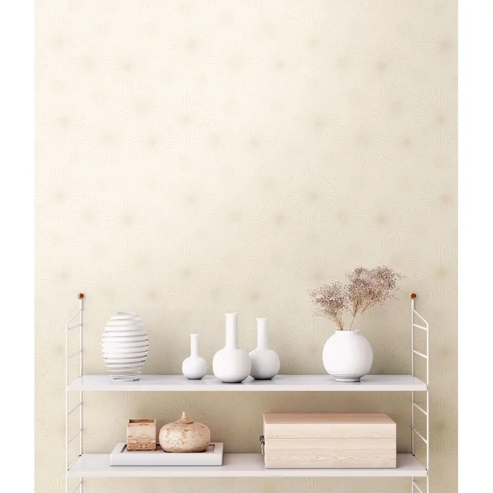 A.S. Cr&eacute;ation behang terrazzo cr&egrave;me en goud - 53 cm x 10.05 m