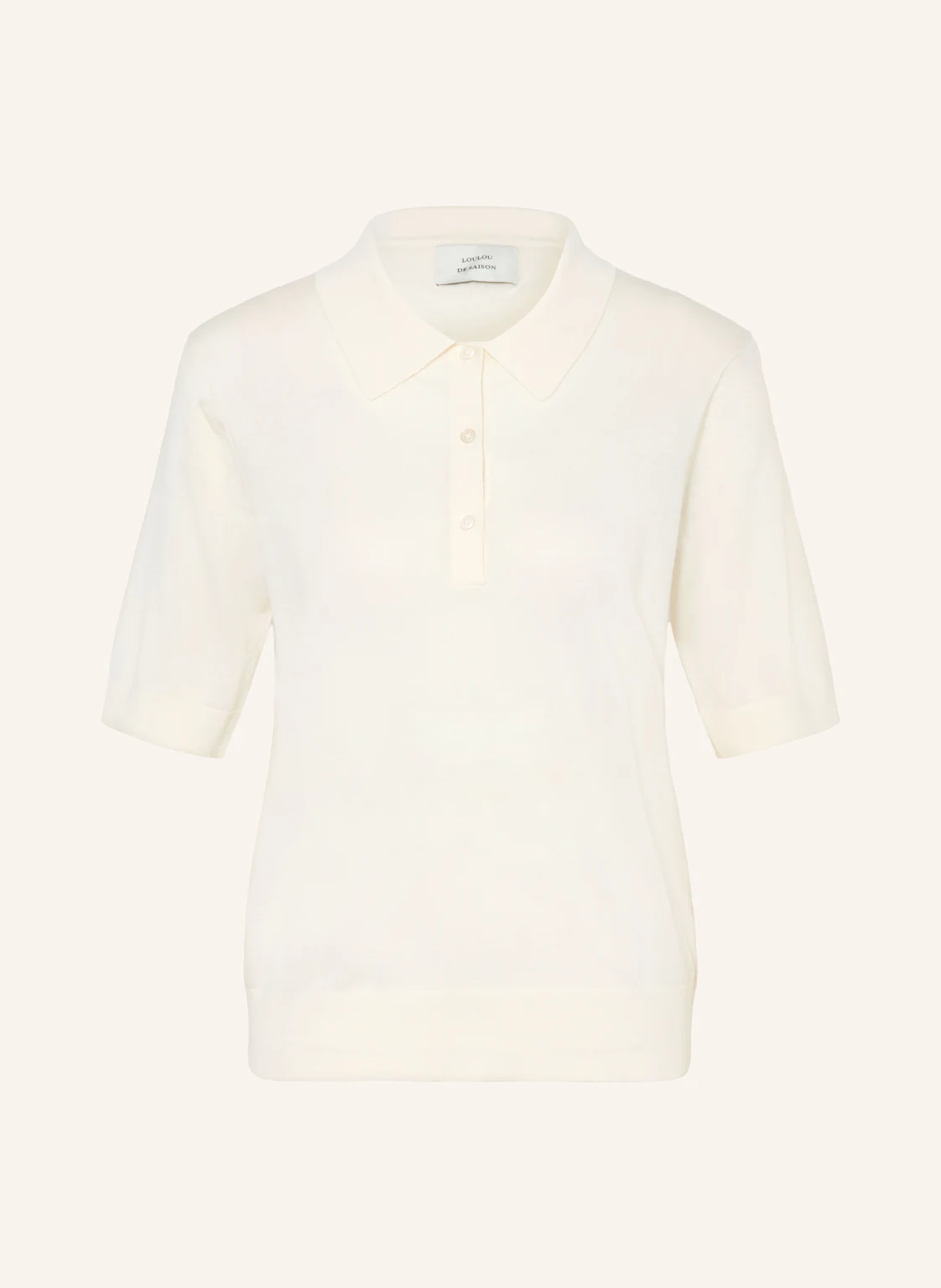 LOULOU DE SAISON Strick-Poloshirt MIGO aus Cashmere