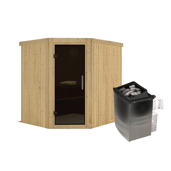 Sauna »Maardu«, inkl. 9 kW Saunaofen mit integrierter Steuerung, für 3 Personen