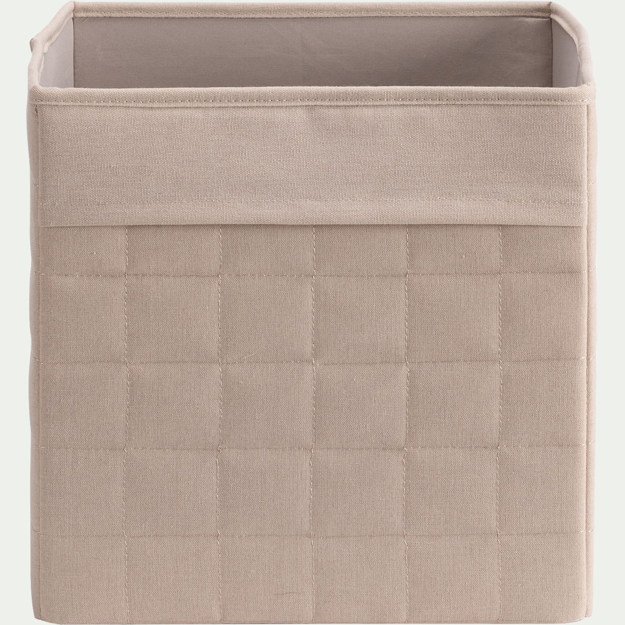 PEYROLLES - Panier de rangement cubique en tissu L30cm - beige