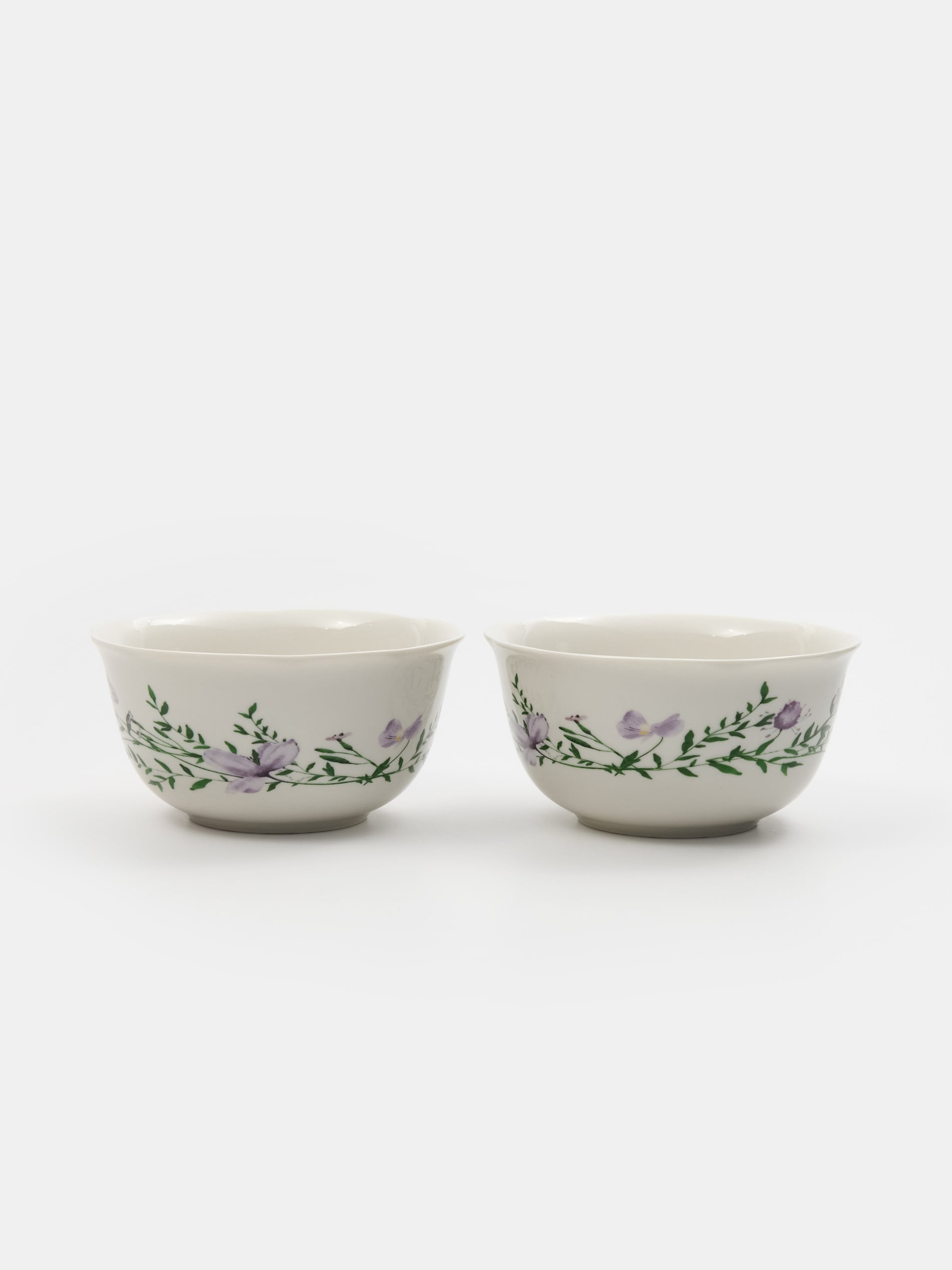Ceramiczne miski z motywem kwiatowym 2 pack