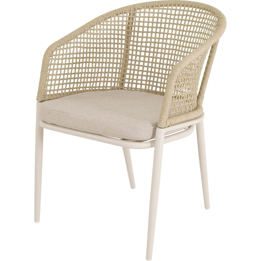 Lesli Living bistrostoel Kioto - beige - 56x62x77cm - set van 2