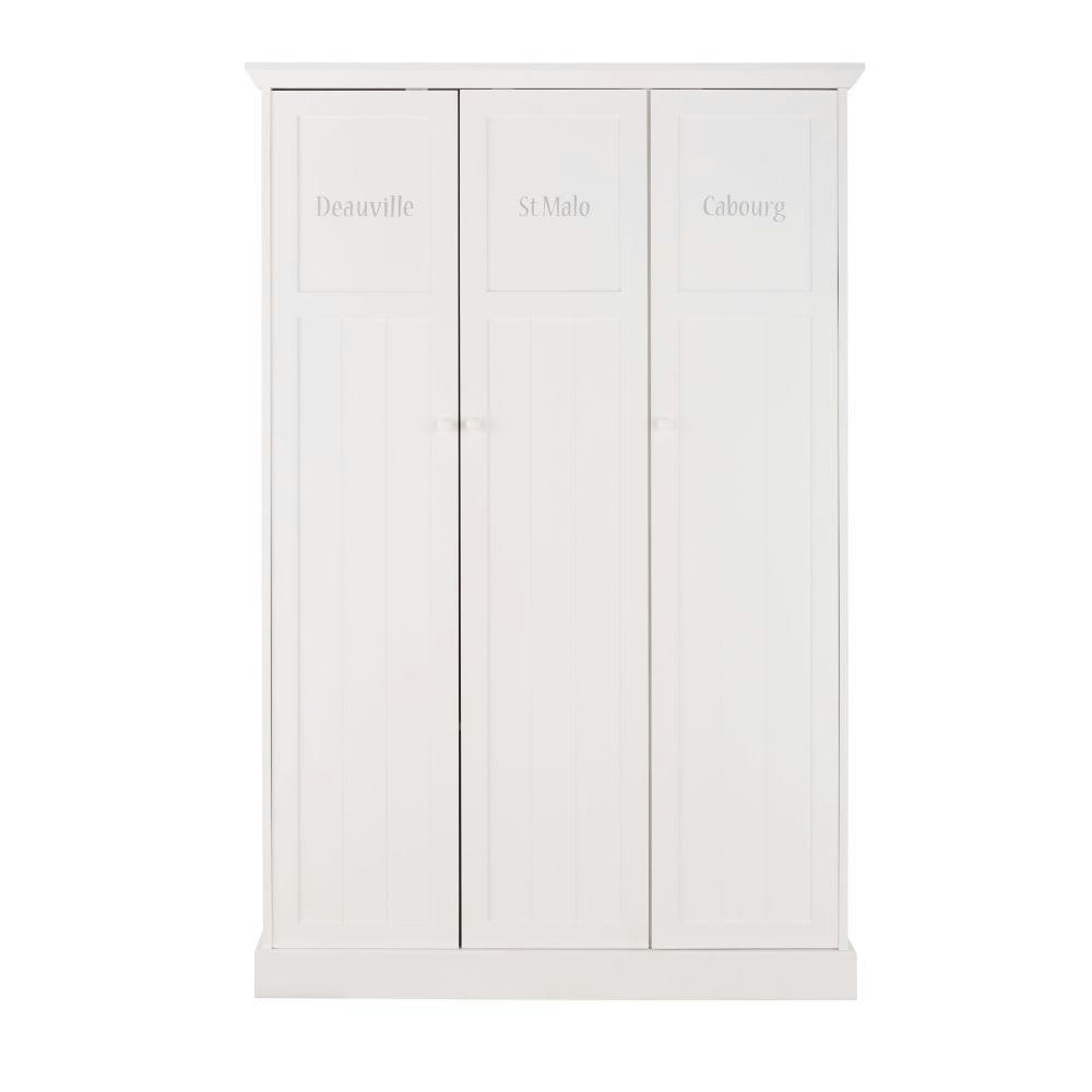 Newport - Dressing 3 portes en bois de pin blanc