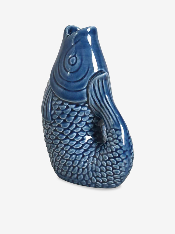 Vase poisson bleu - opjet bleu