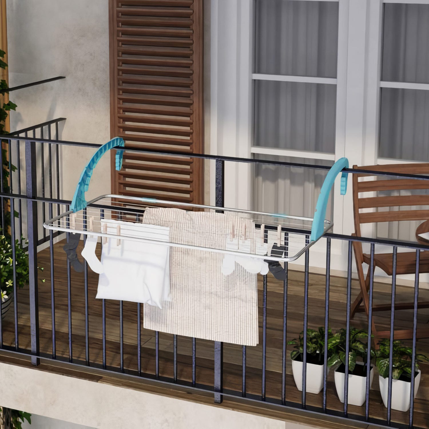 Stendibiancheria da esterno 107x55 cm Balcony