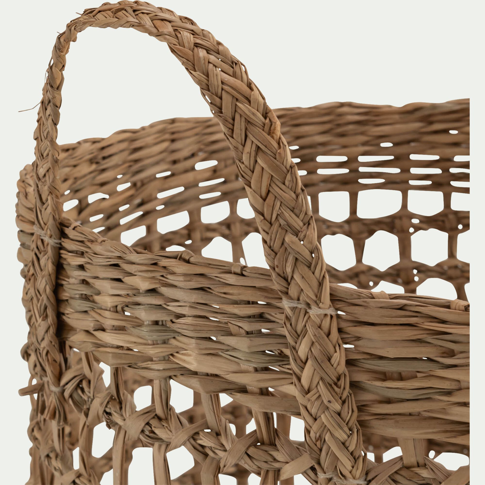 POSITANO - Panier tressé en jonc de mer D30xH30cm - naturel