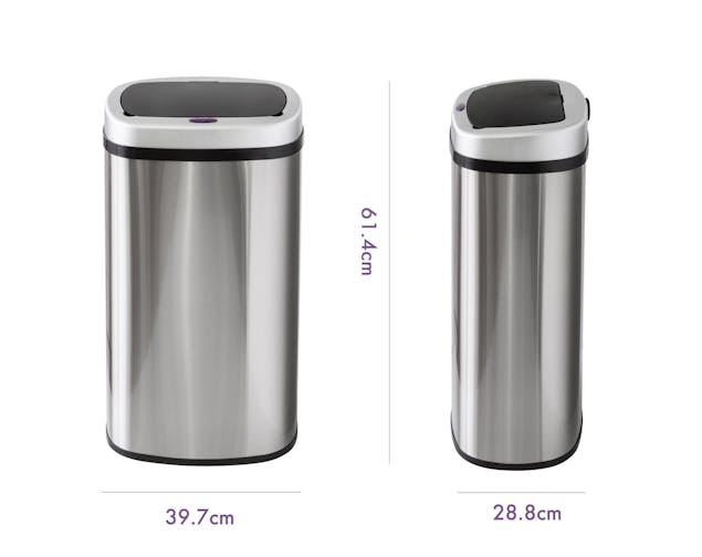 50L Stainless Steel Motion Sensor Rubbish Bin
