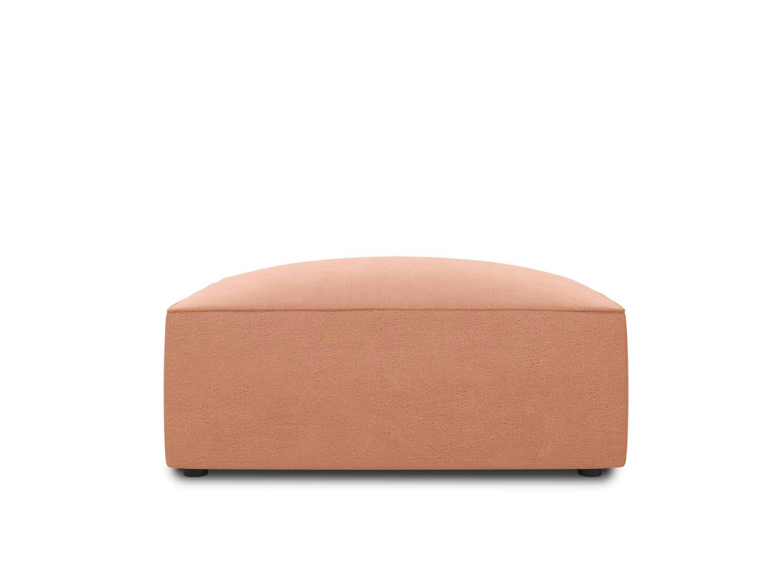 RUBY - Pouf 1 place en tissu velours rose