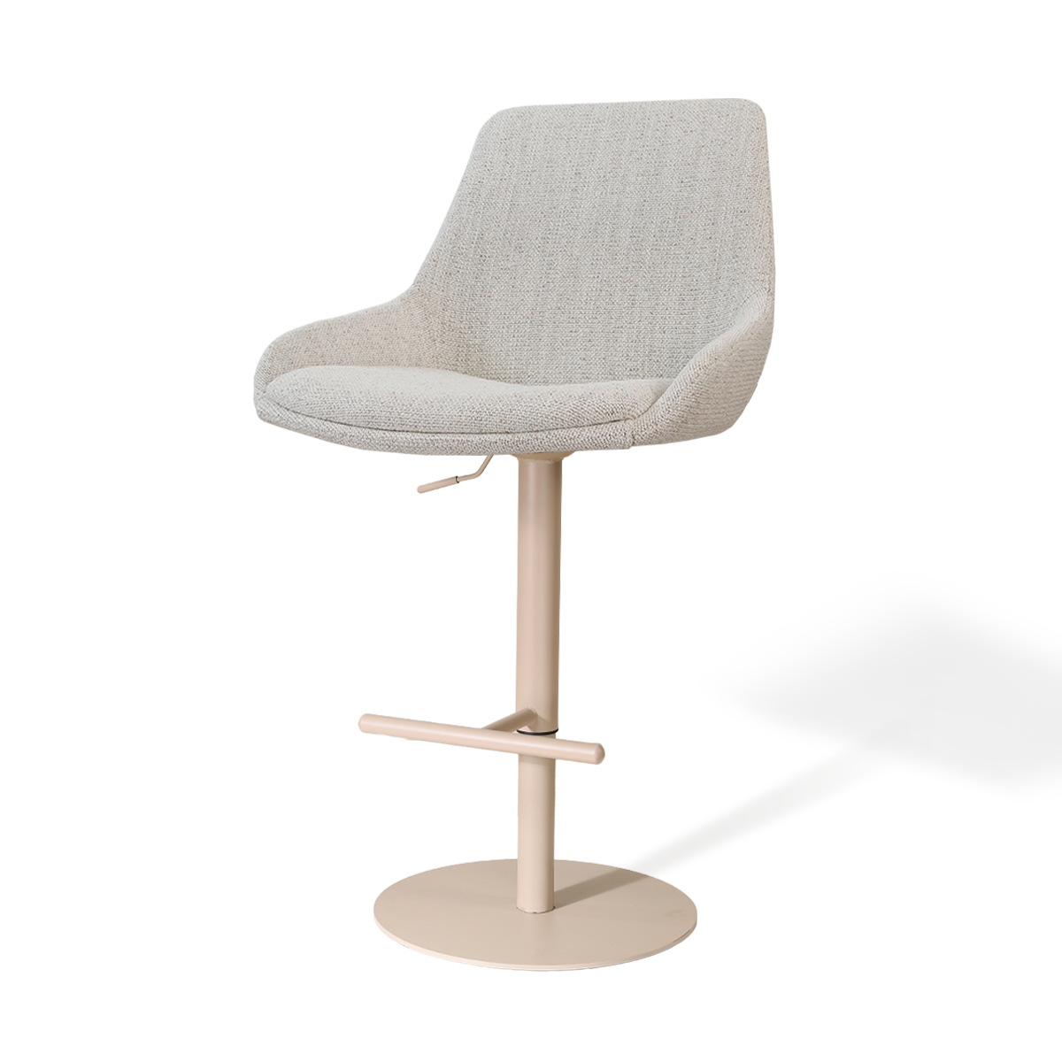 Nolon Niva-Isa tulp barkruk beige gemêleerd verstelbaar - beige poten
