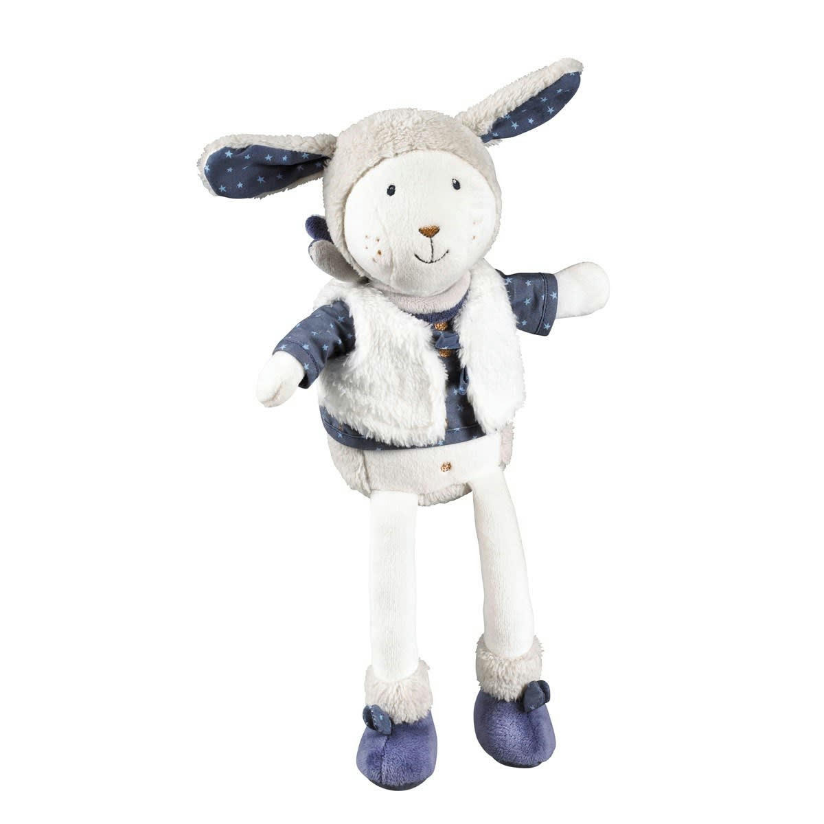 MERLIN - Doudou Mouton en velours blanc