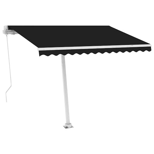 NNEVL Freestanding Manual Retractable Awning 300x250 cm Anthracite
