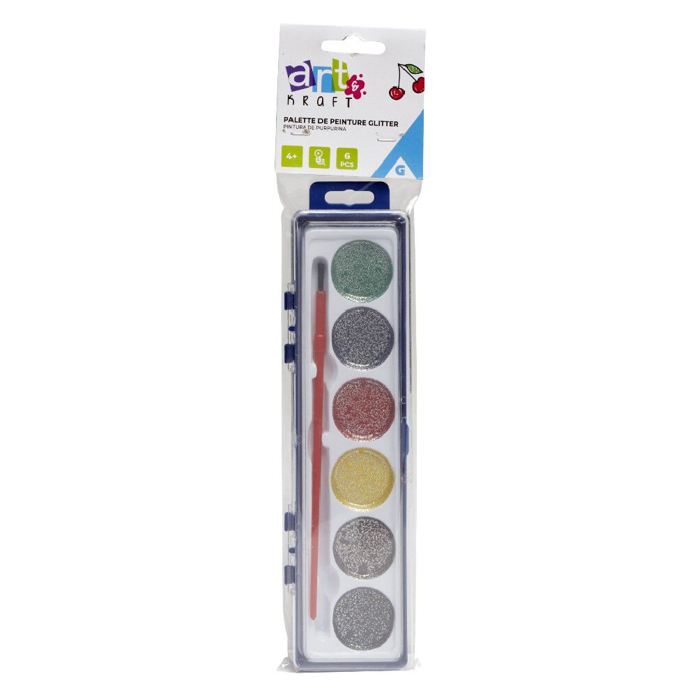 Palette peinture pailletée