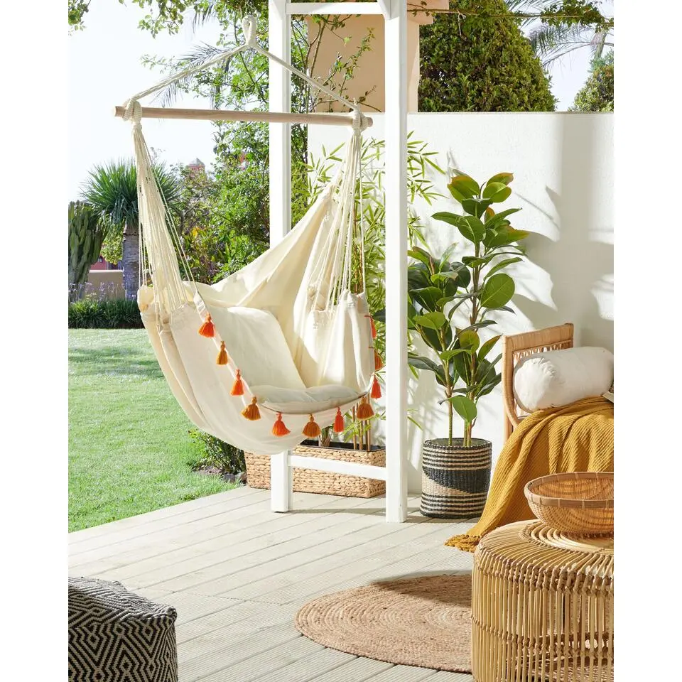 VARENA - Hangstoel - Beige - Katoen