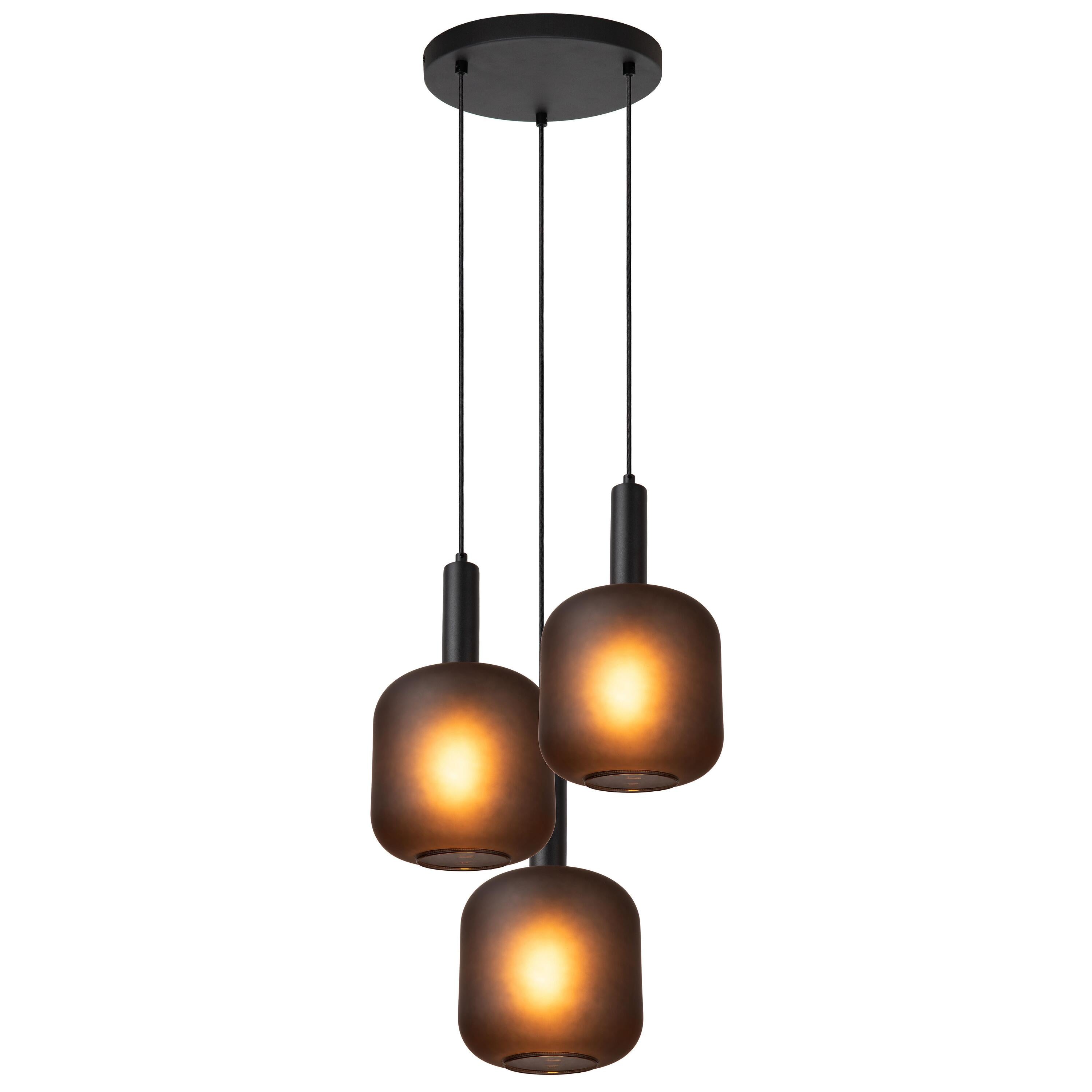Eloise cluster 3 hanglamp rond zwart
