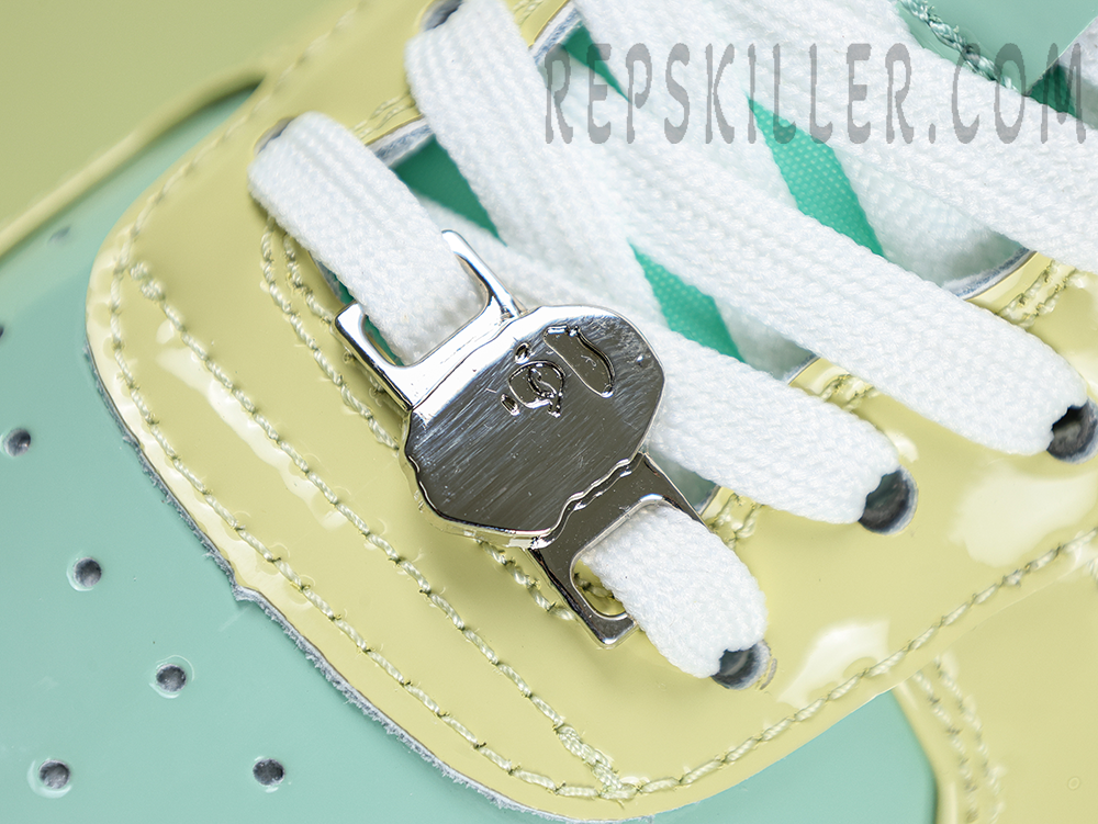 A BATHING APE BapeSta Nostalgic Yellow Green Low Sneakers