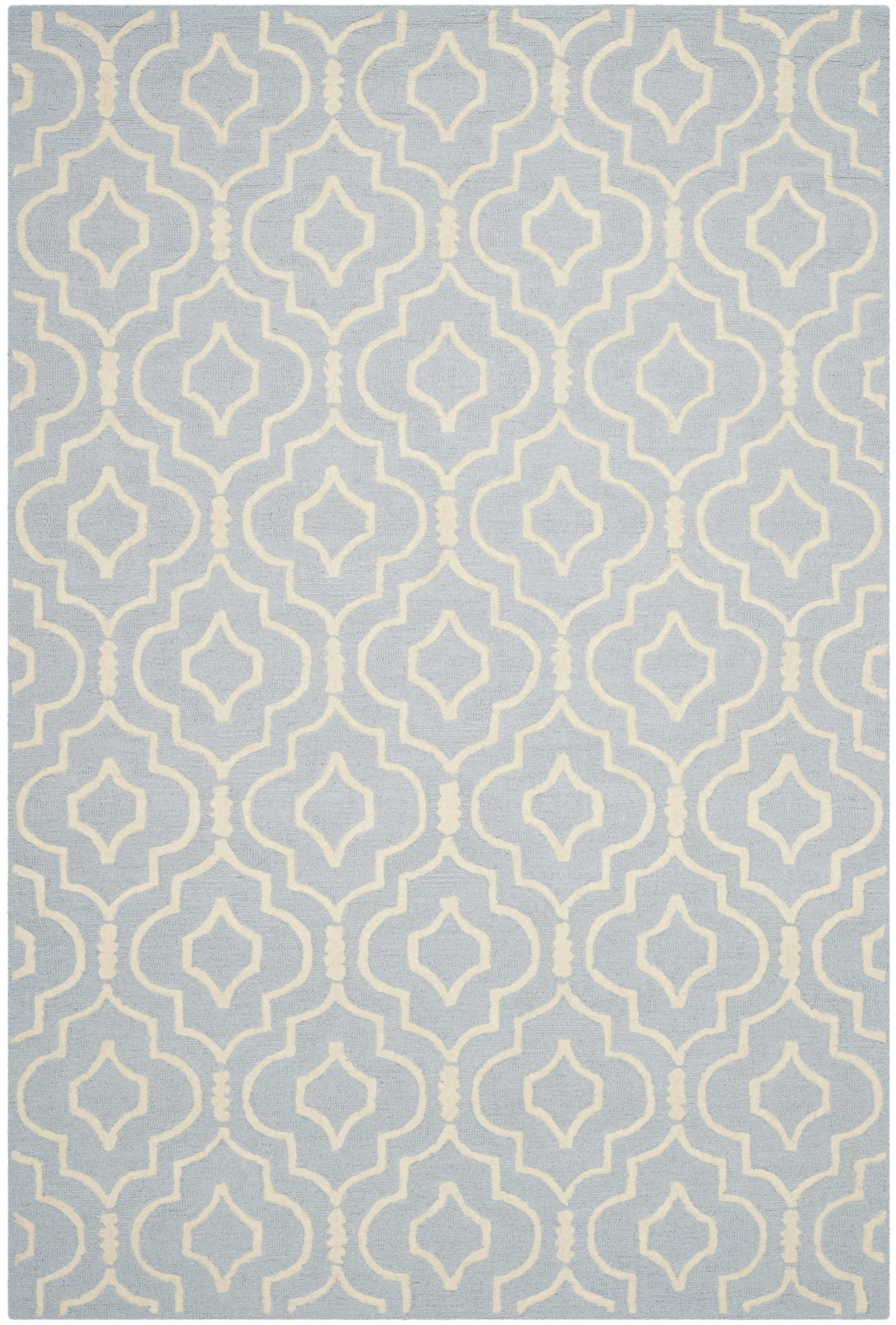 CAMBRIDGE - Tapis de salon interieur en bleu clair & ivoire, 183 x 274 cm