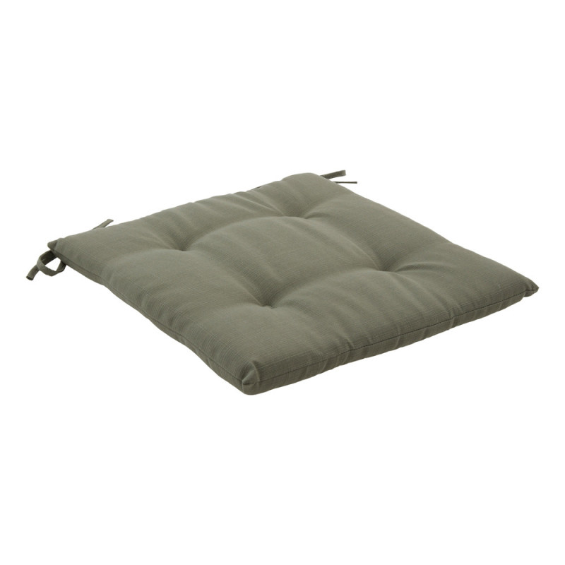 Galette de chaise matelassée Koraï vert laurier 40 x 40 cm