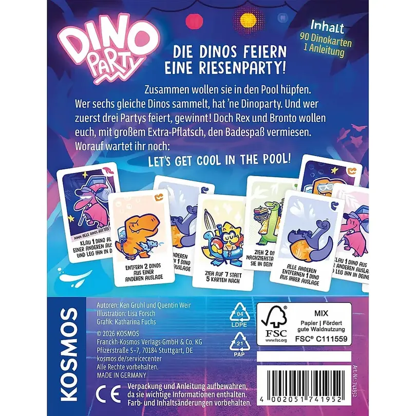 Kartenspiel Dino Party
