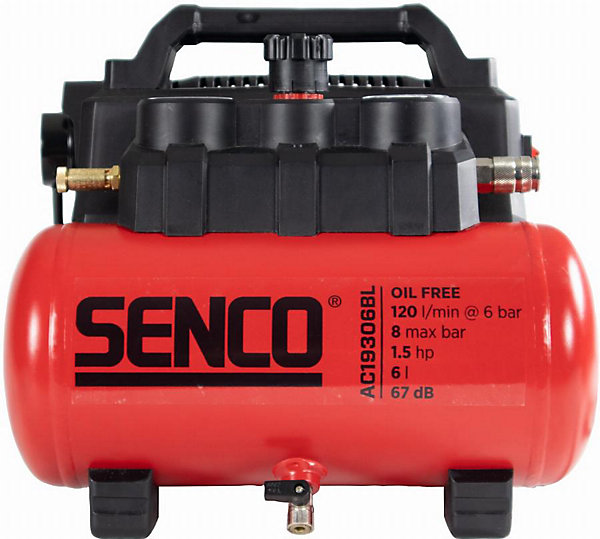Compresseur d'air SENCO AC19306BL Black Label 230V 6 L - 1,1 kW 1,5 CV 8 bars