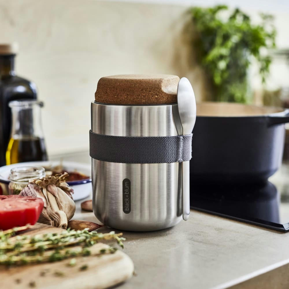 - Pot isotherme thermo pot acier gris