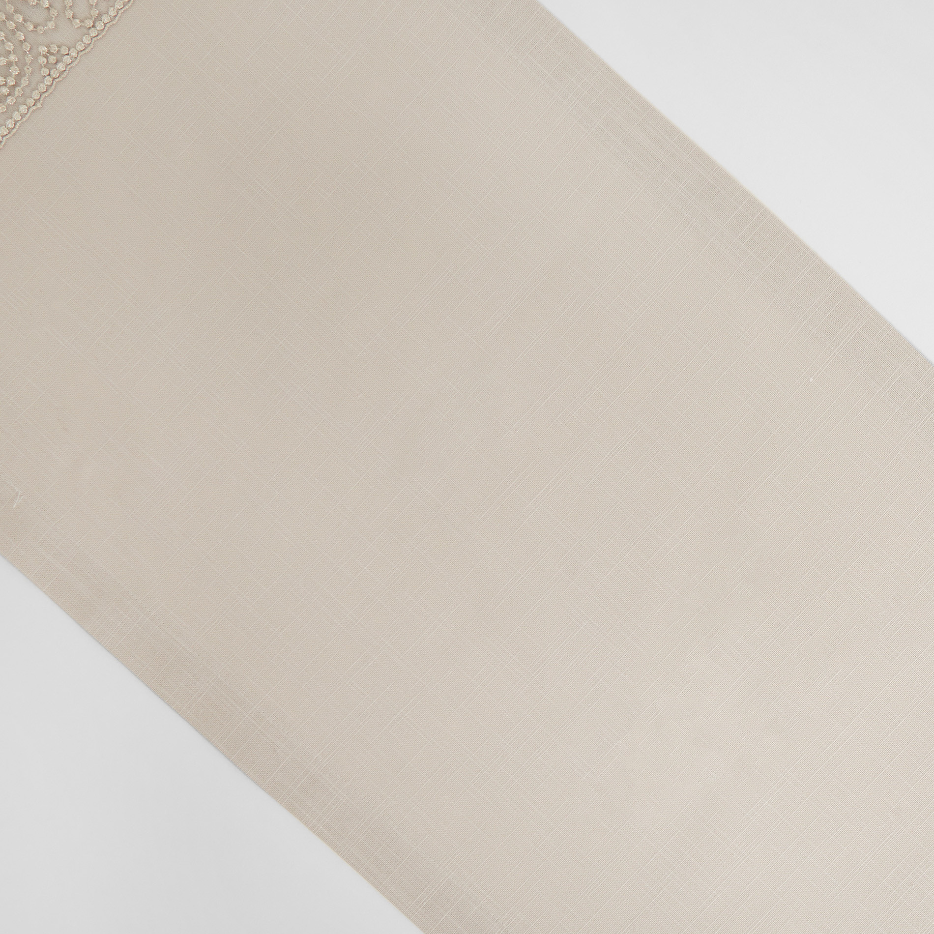 Runner puro cotone bordo in tulle e lurex