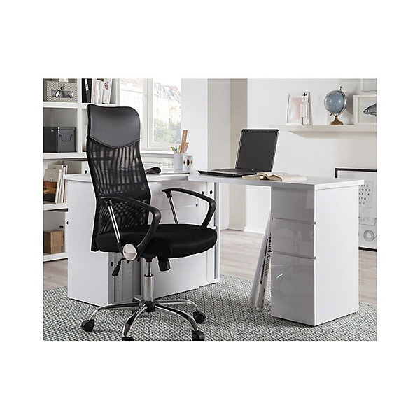 Chaise de bureau JOYTissu filet noirHauteur réglable 109-119 cmErgonomique et design