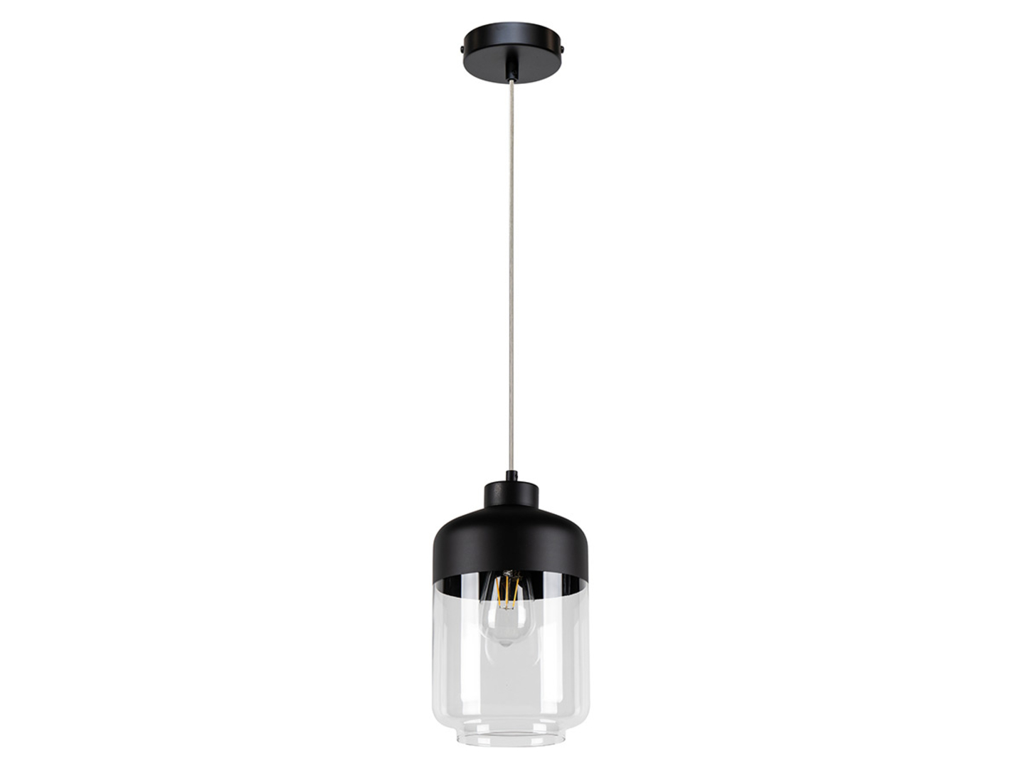 Lampa wisząca Amaretto szklana czarna