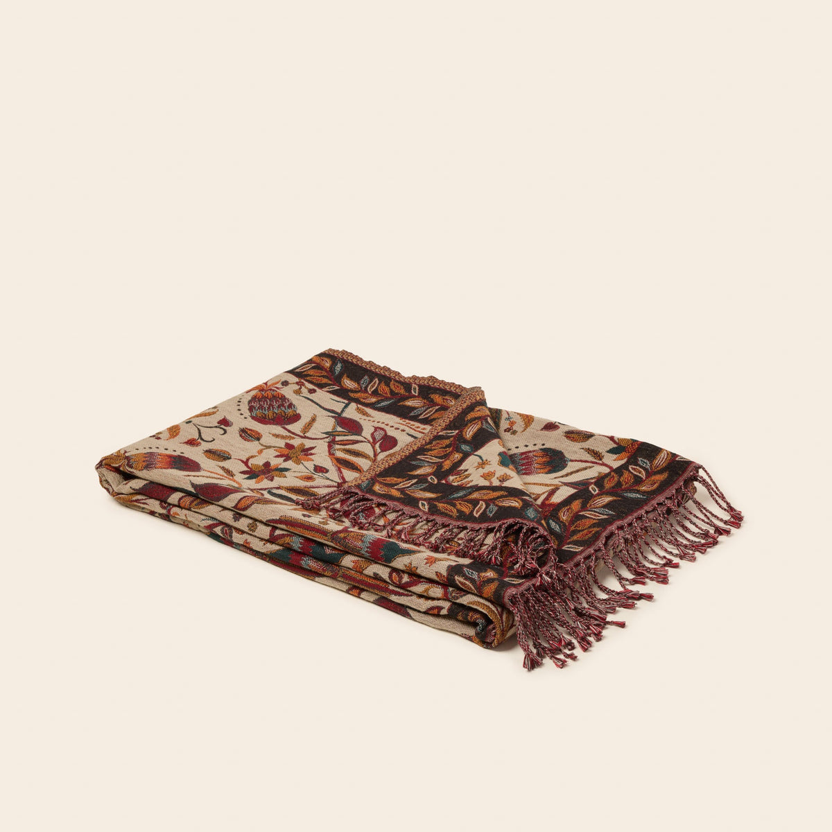 Madura Geruite Sundari ivoor en veelkleurig 140x200 cm