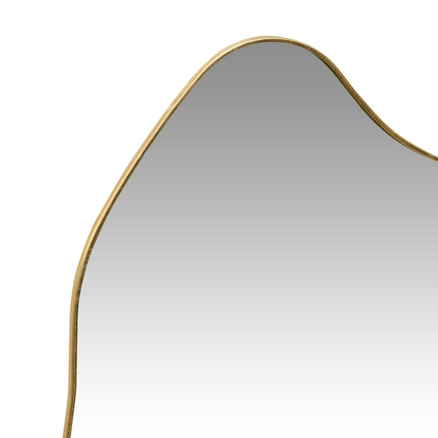 DIANA - Déco murales miroirs ondulés en métal doré (x3) 28x21